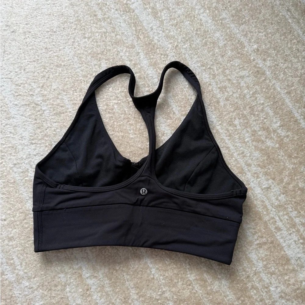 Lululemon Athletica Black Zip Sports Bra